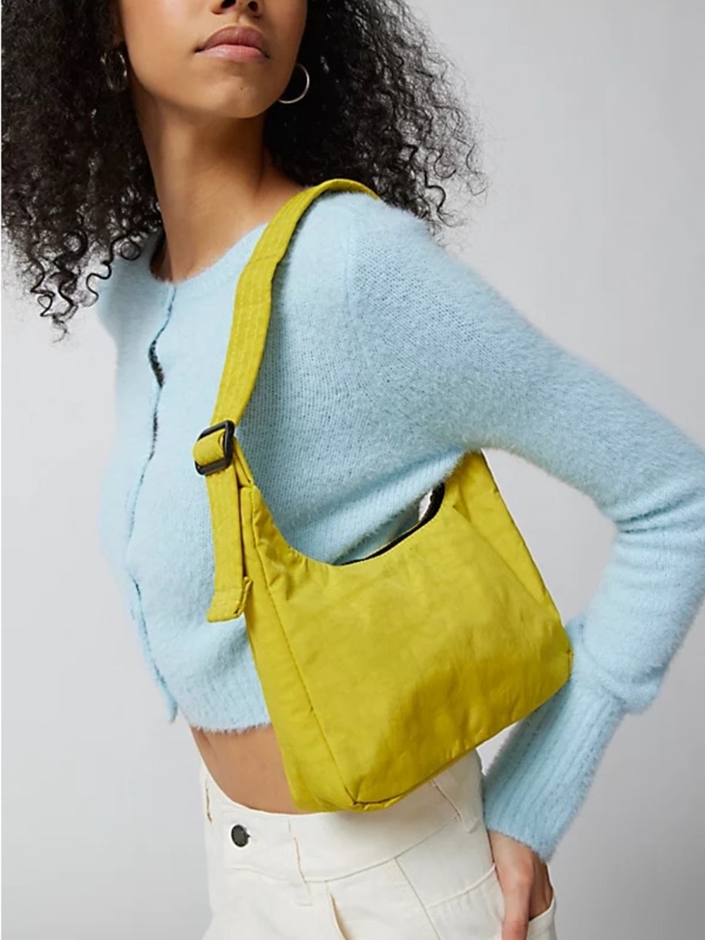 Baggu Mini Nylon Shoulder Bag in Sour